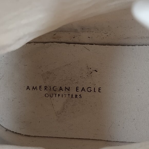 American Eagle Outfitters White w/ Multicolor Eyelets Hi-Top Sneakers Women US 9 - Picture 12 of 13